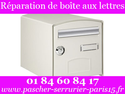 Tarif serrurier Paris 15 pour réparation de boite aux lettres