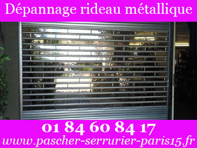 Dépannage serrurerie Paris 15 - dépannage rideau métallique